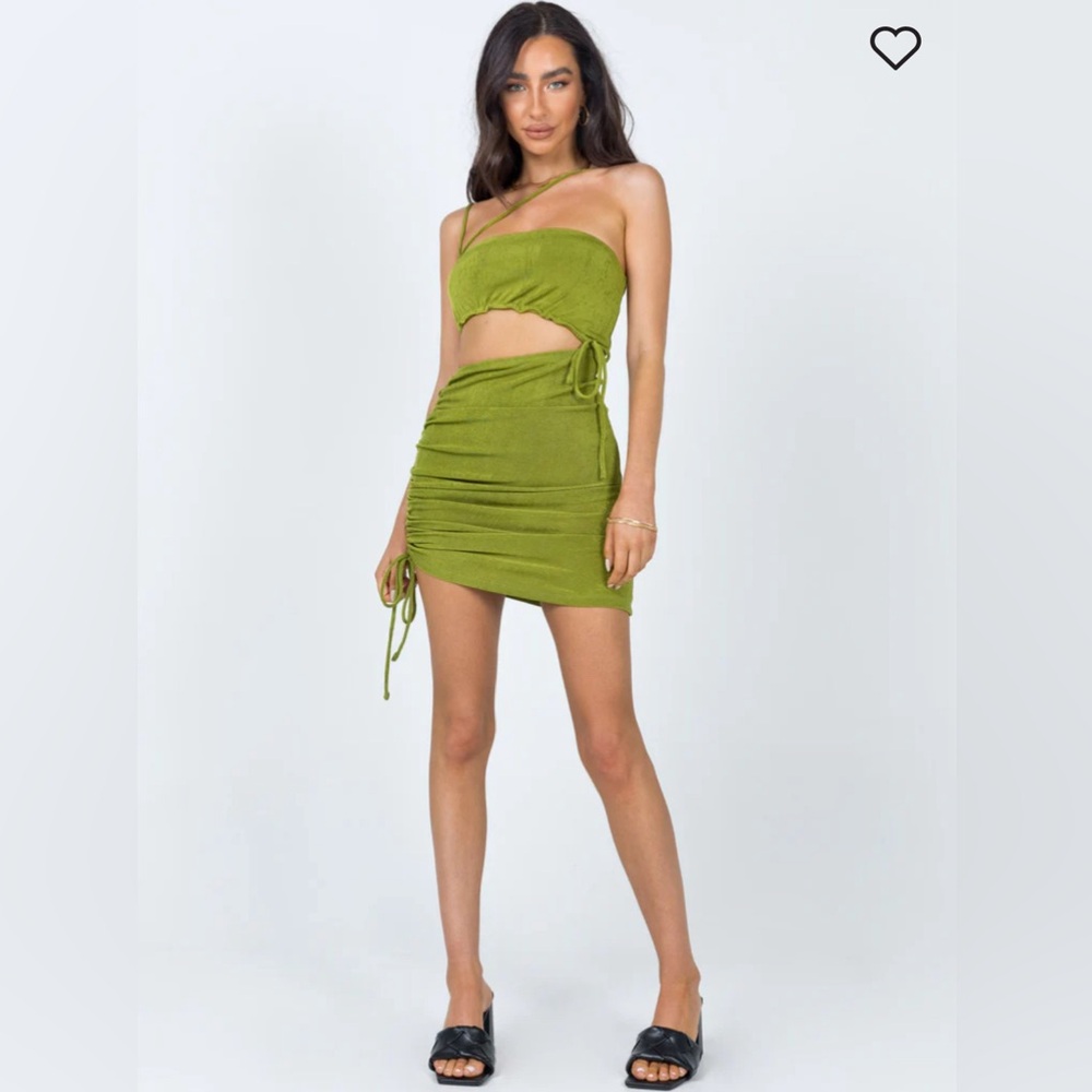 Princess Polly IMELDA MINI DRESS GREEN